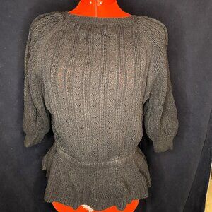 Ann Taylor M Black crochet sweater